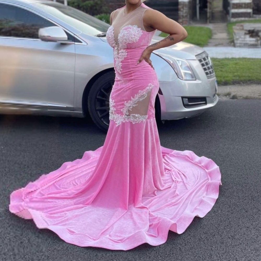 Elegant Pink Evening Gown